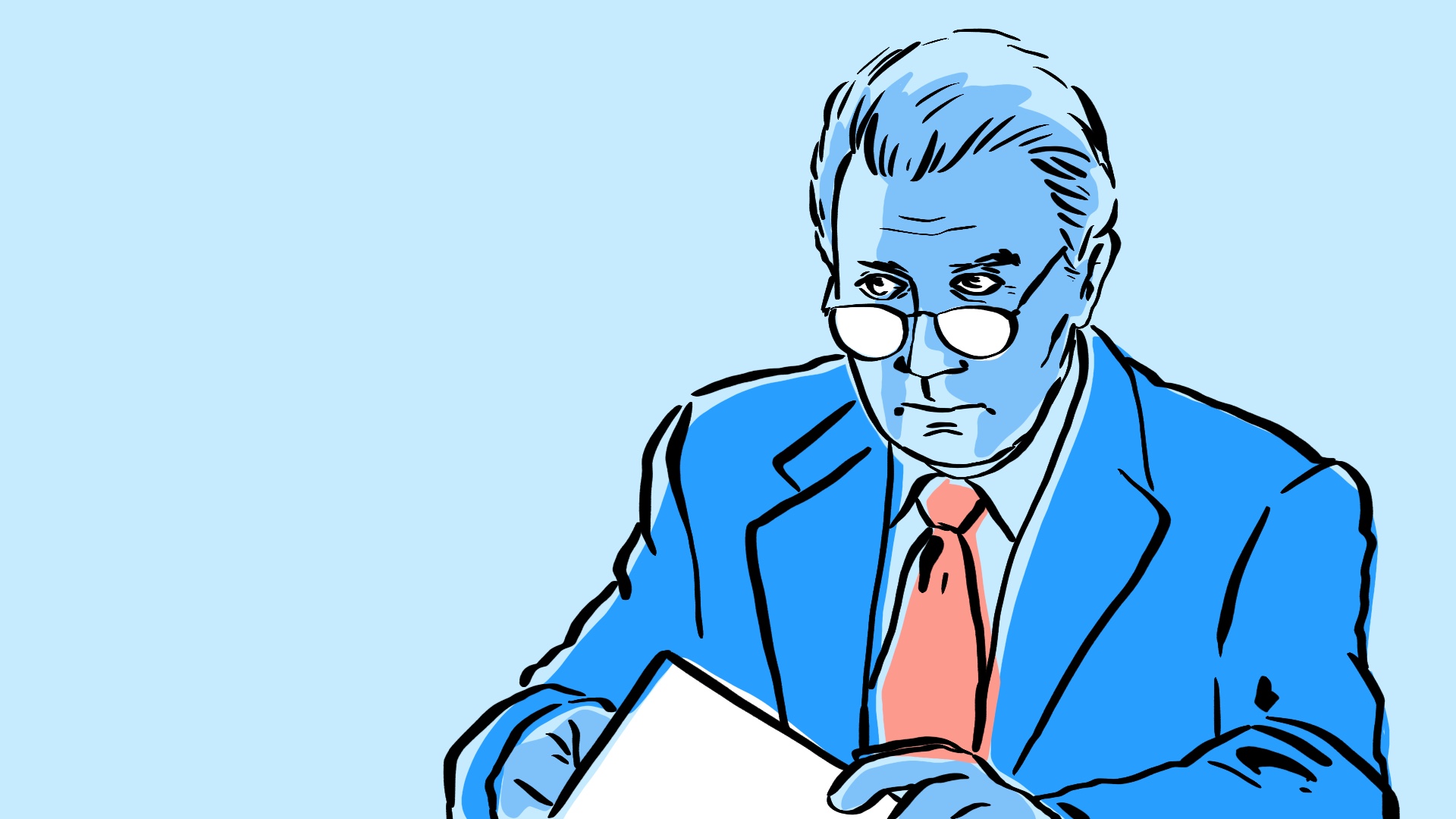Illustration of Jed Bartlet from The West Wing television show