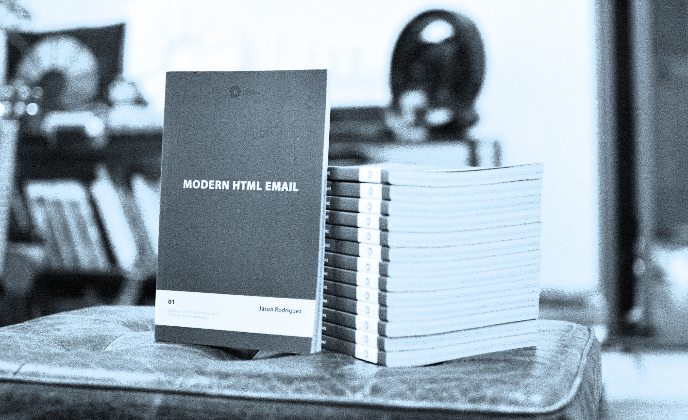 A stack of Modern HTML Email books.
